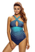 Cross Straps Ocean Flavor Two Piece Swimsuit